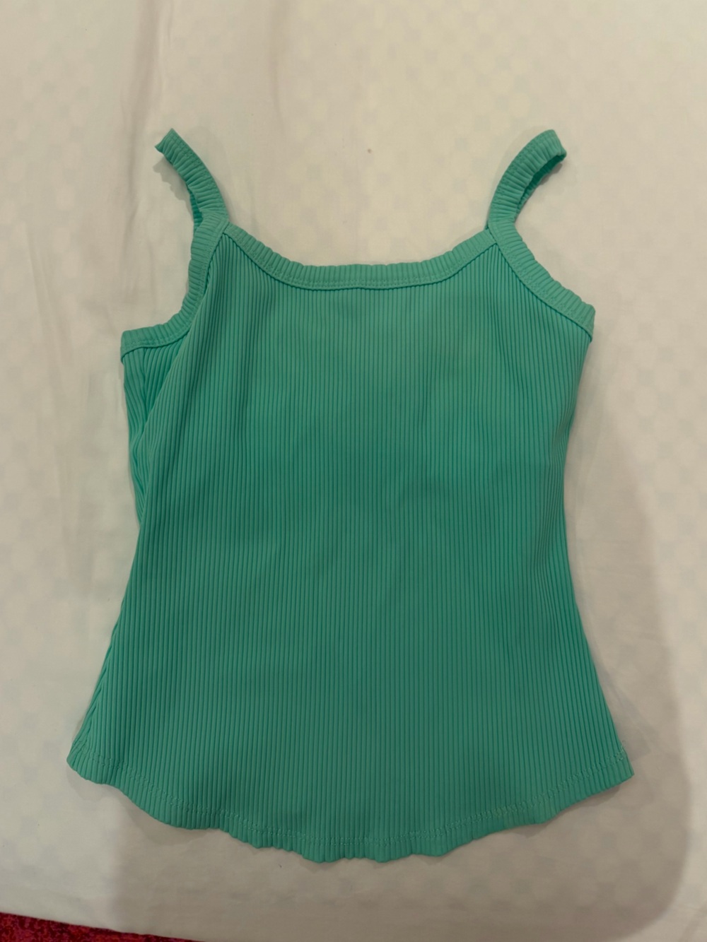 Year of Ours Ribbed workout tank in Teal Green